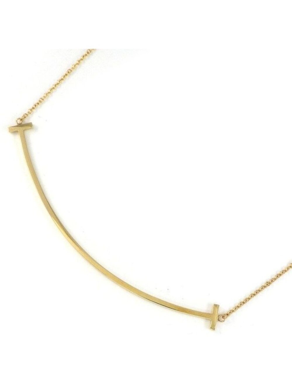 Tiffany & Co Necklace T Smile Large 18k Yellow Gold